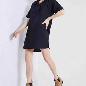 Ag Adriano Goldschmied Navy Polo Shirt Dress